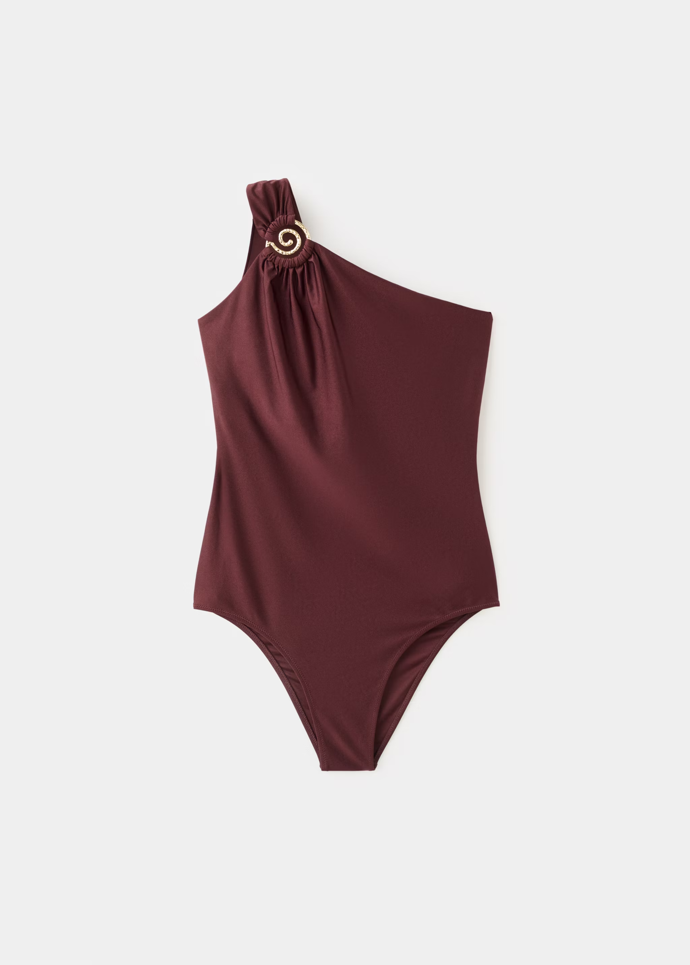 Asymetrické plavky s dekorativním kroužkem, Mango, 1299 Kč