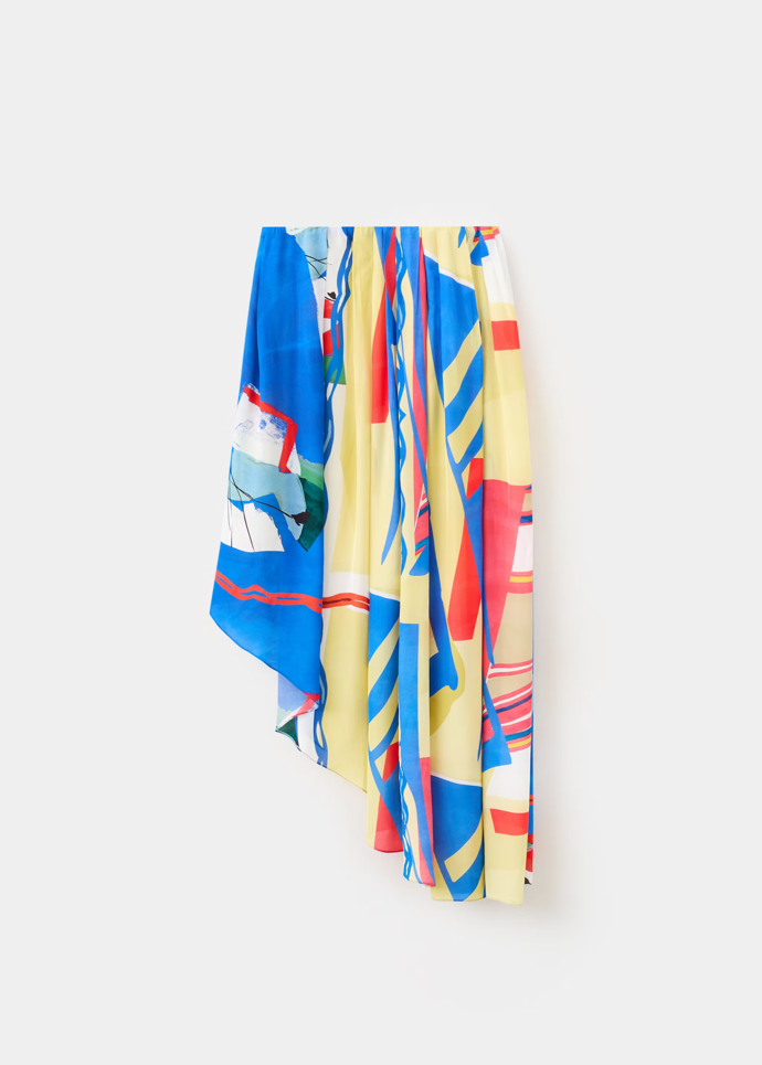 Asymetrická sukně s potiskem, Mango, 2299 Kč