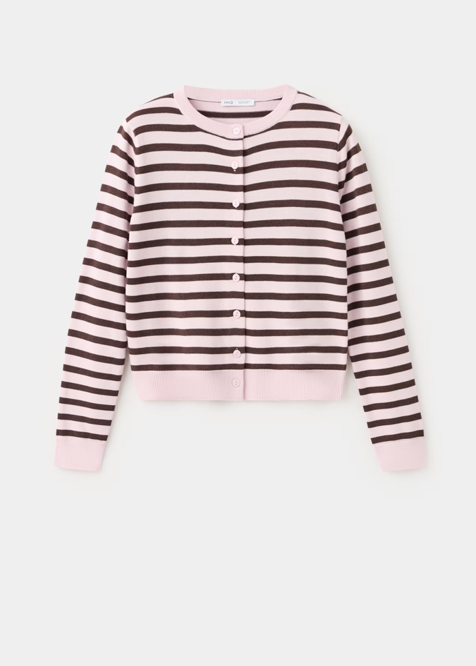 Úpletový kardigan s proužky, Mango, 799 Kč