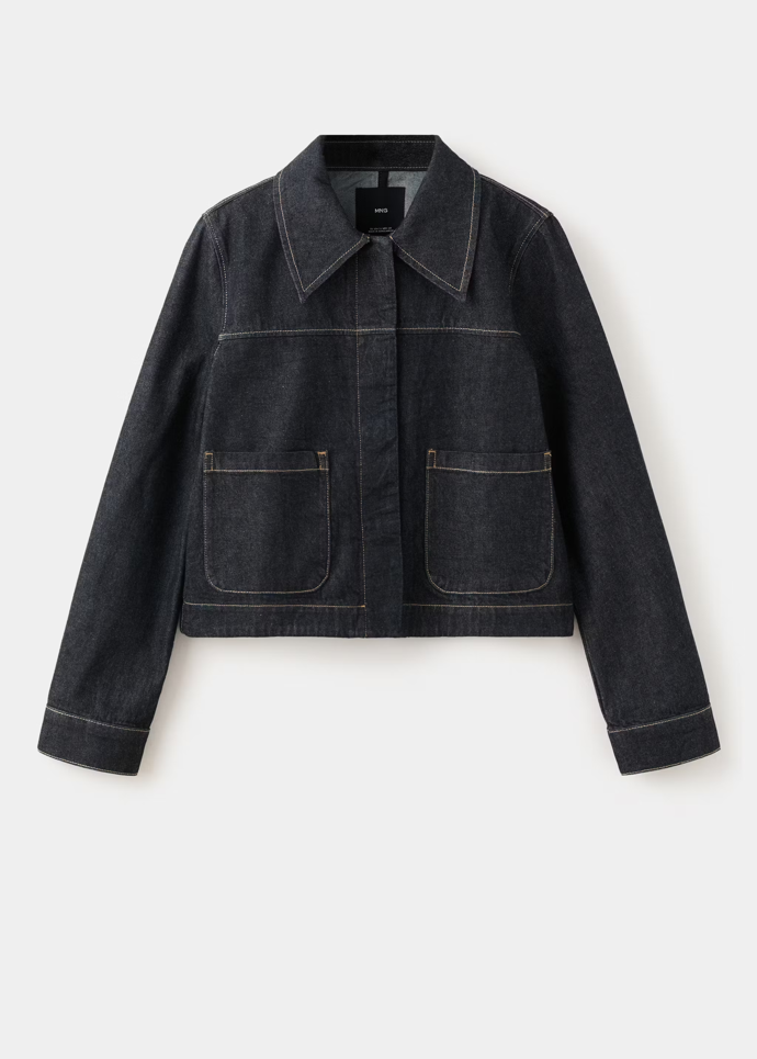 Džínová bunda s kapsami, Mango, 1299 Kč