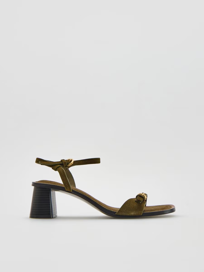 Semišové sandály na podpatku, Reserved, 1099 Kč