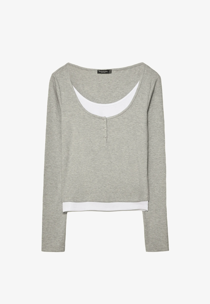 Top s dlouhým rukávem, Stradivarius, 449 Kč