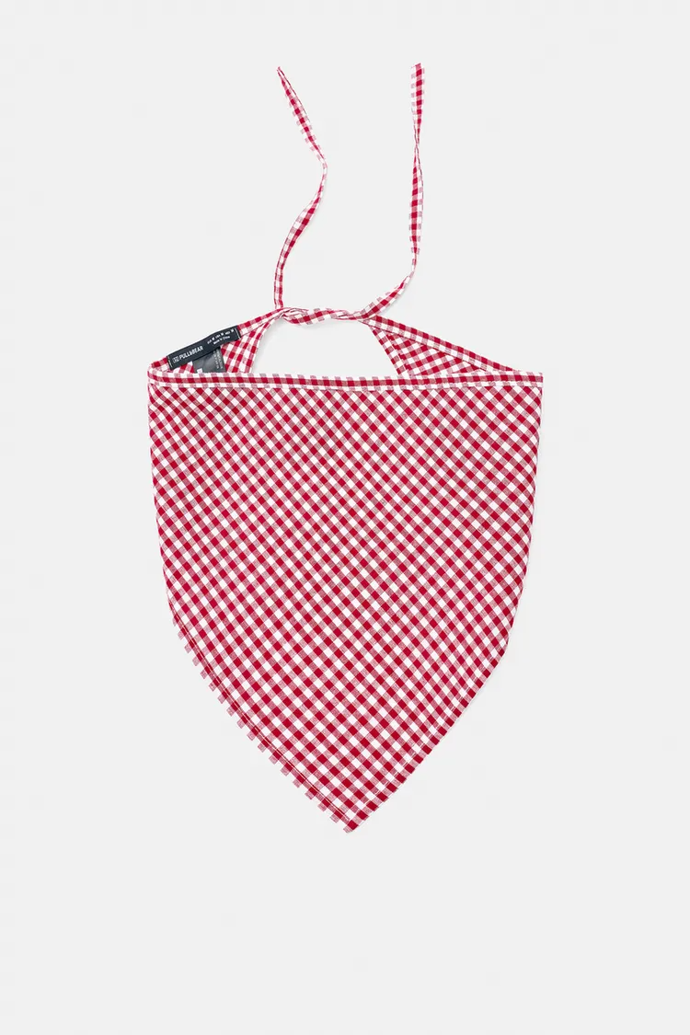 Šátek bandana s kostkou vichy, Pull&Bear, 269 Kč