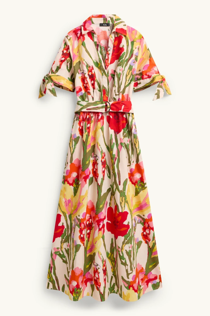 Košilové šaty s páskem, C&A, 998 Kč