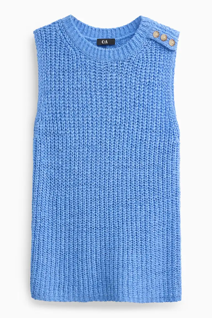 Svetrová vesta, C&A, 498 Kč