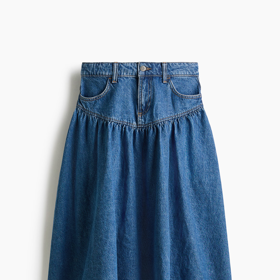 Nabíraná džínová sukně, H&M, 859 Kč