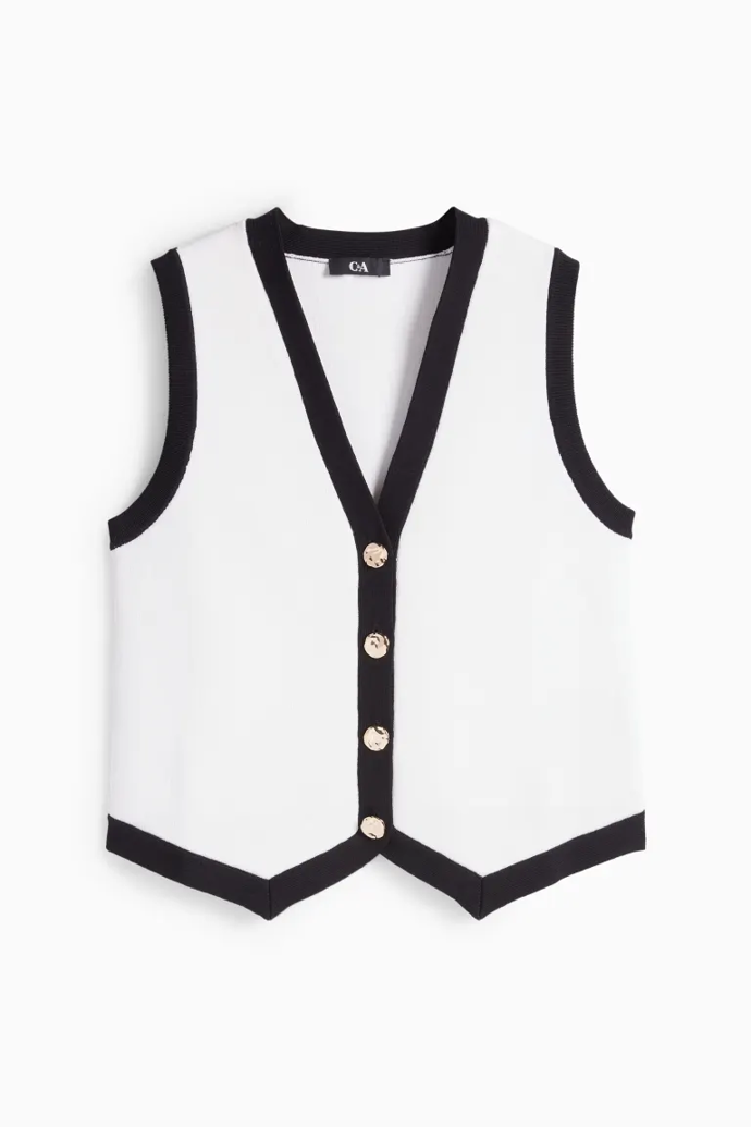 Pletená vesta, C&A, 650 Kč