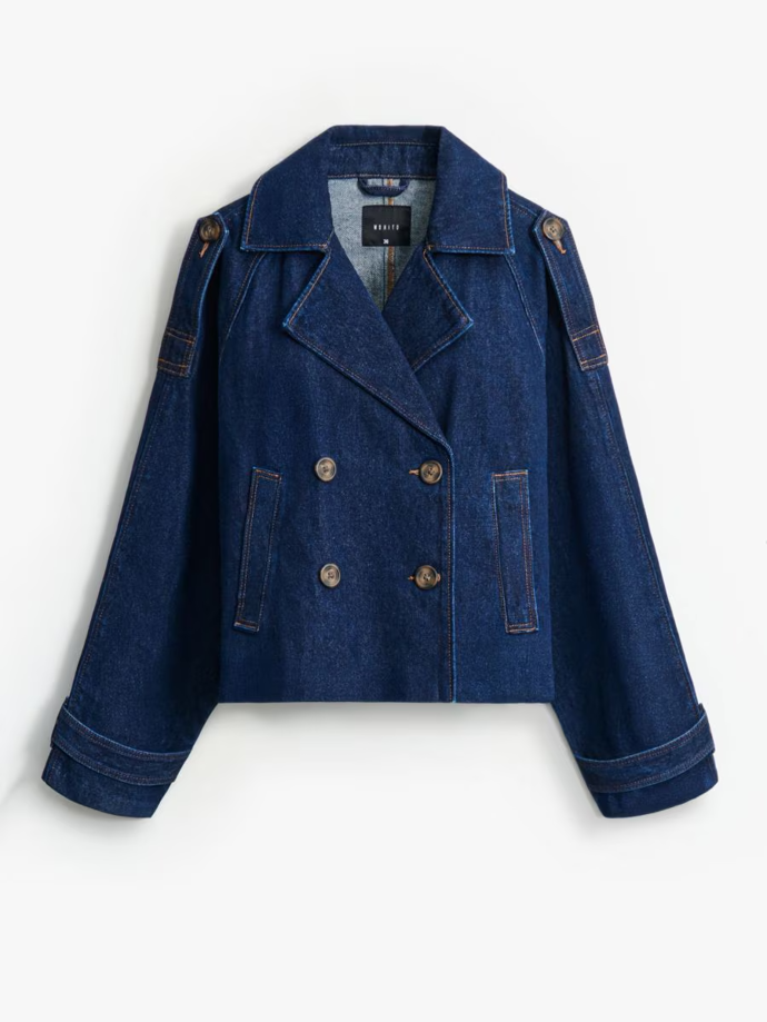 Džínová bunda trenčkotového stylu, Mohito, 1199 Kč