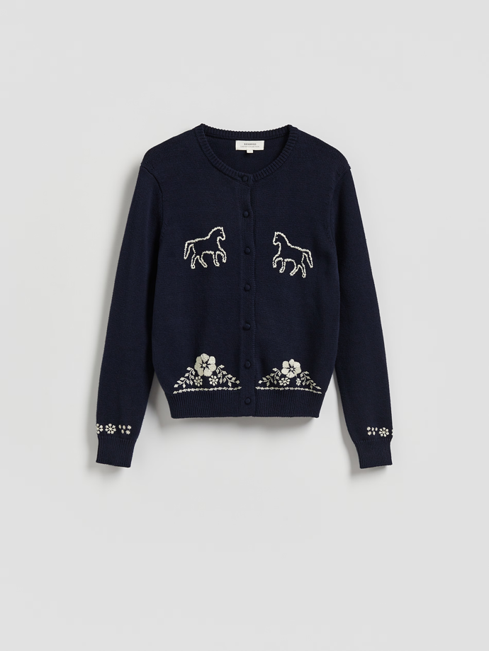 Bavlněný kardigan s výšivkou, Reserved, 1199  Kč