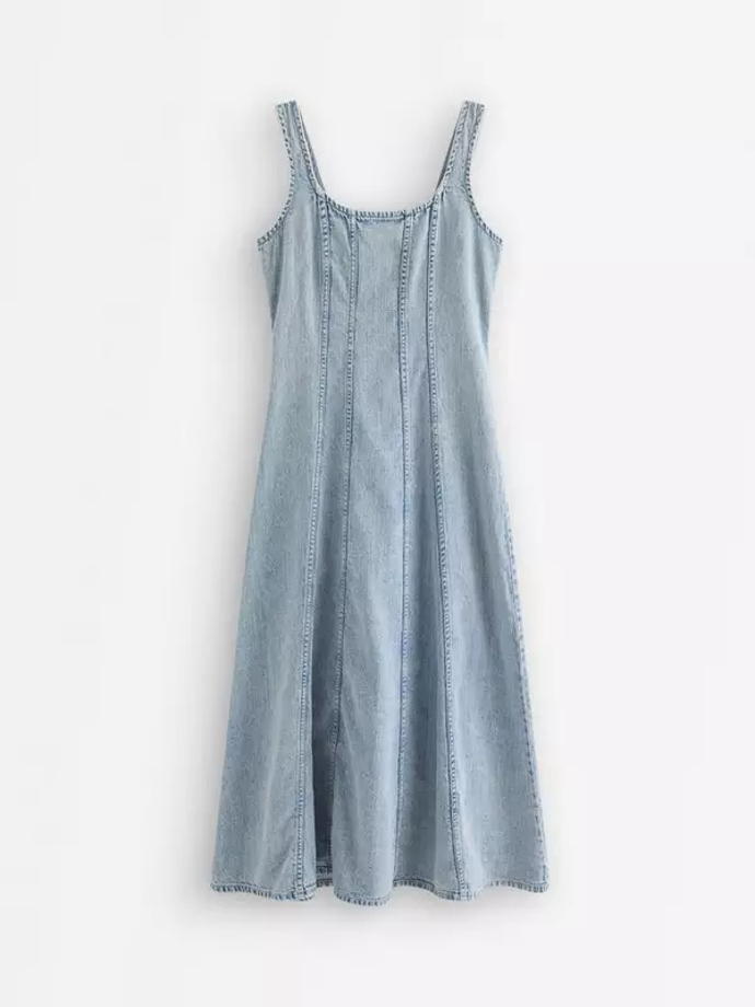 Midi šaty z džínoviny, Lindex, 1499 Kč