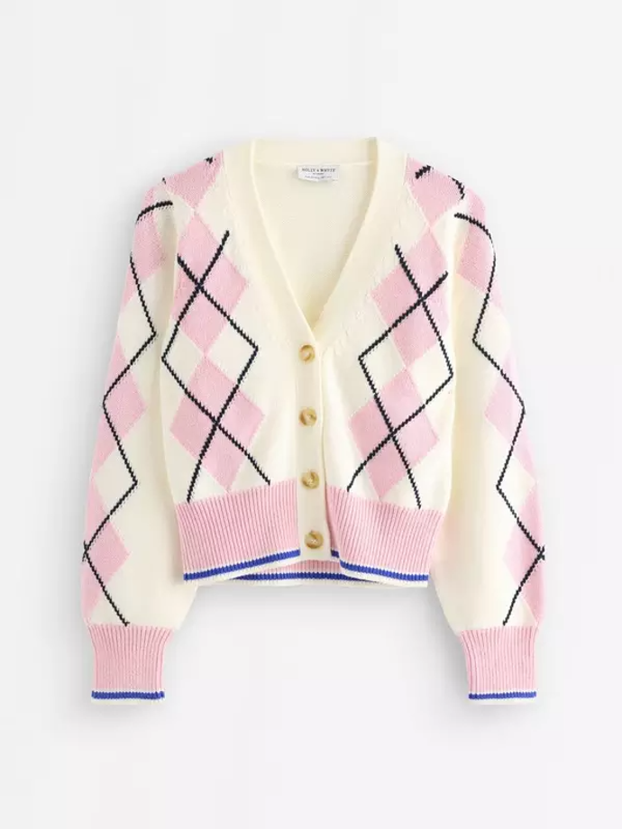 Argyle kardigan, Lindex, 999 Kč