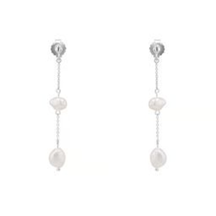 Stříbrné visací náušnice s perlami, Eppi, 2190 Kč