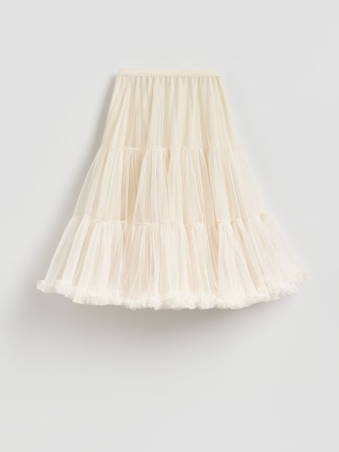 Tylová midi sukně, Reserved, 899 Kč