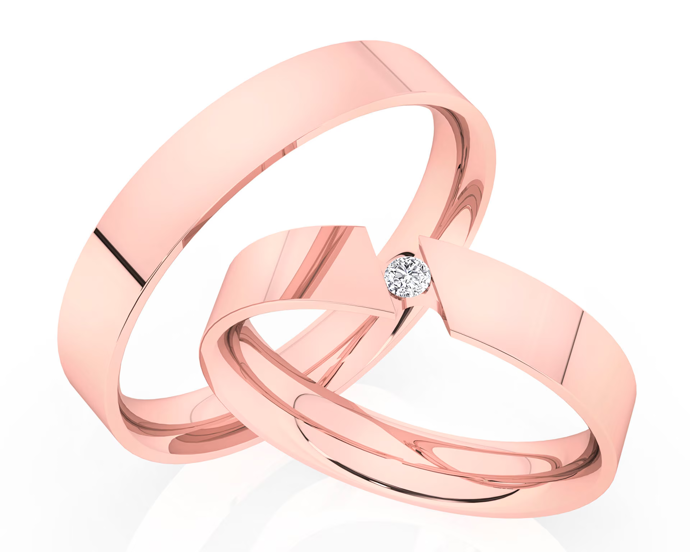 Snubní prsteny z růžového zlata, Apart, 75380 Kč