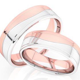 Snubní prsteny z růžového a bílého zlata, Apart, 81 780 Kč