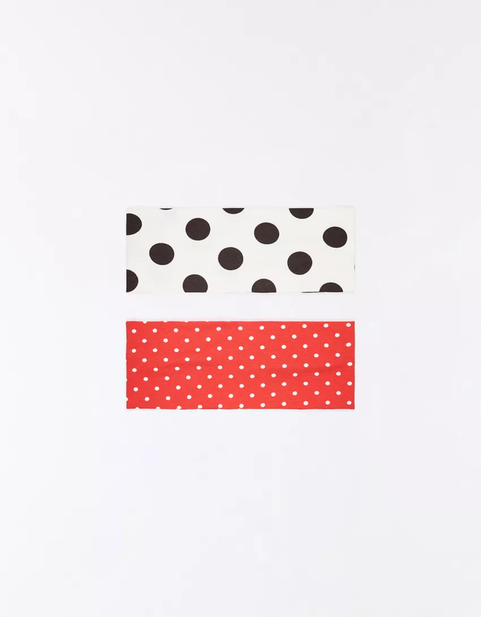 Balení čelenk do vlasů s puntíky, Bershka, 299 Kč