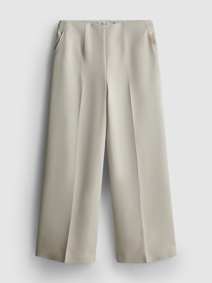 Kalhoty s širokými nohavicemi, skrytým postranním zipem a postranními kapsami, Primark, 470 Kč