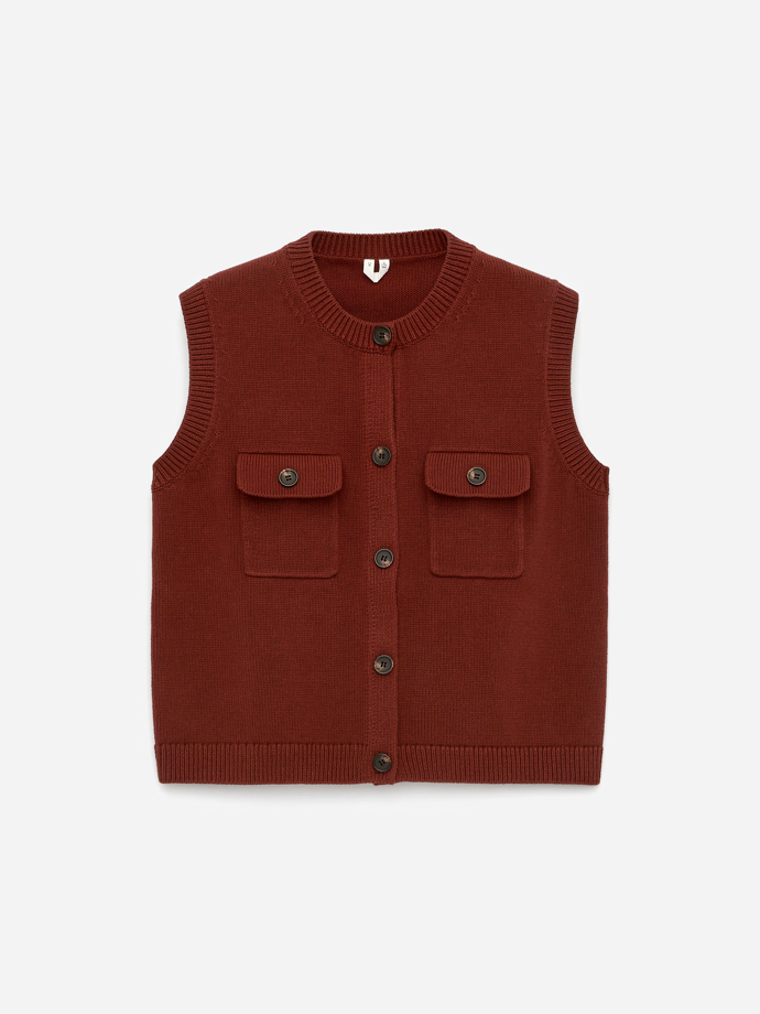 Pletená bavlněná vesta, ARKET, 1900 Kč