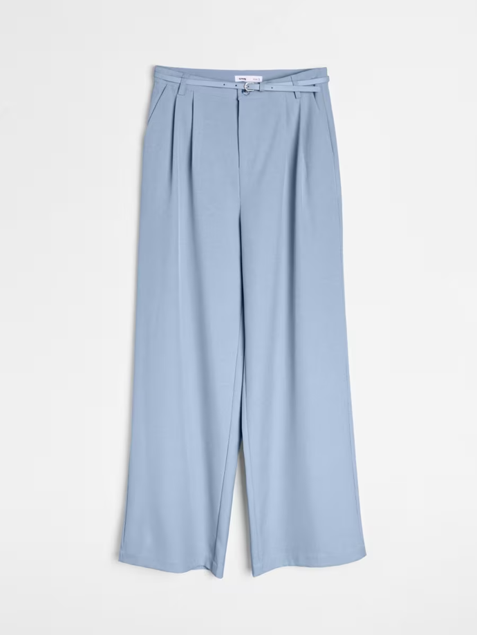 Kalhoty s širokými nohavicemi s páskem, Sinsay, 359 Kč