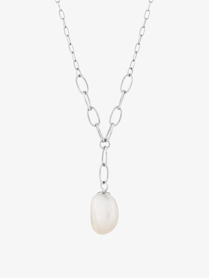 Stříbrný náhrdelník s říční perlou, Prceiosa, 3295 Kč
