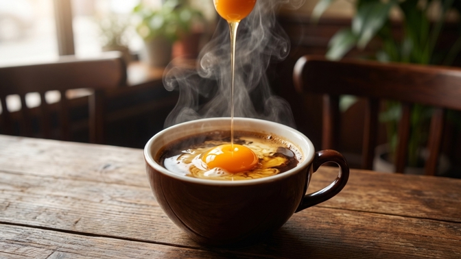 Rozklepněte zítra ráno jeden žloutek přímo do horké kávy: Tato finta pohltí hořkost a udrží vás v pozoru
