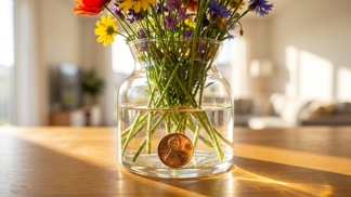 Jediná správná mince vespod vázy dokáže s kyticí zázraky: Zastaví hnilobu a udrží květy v kondici o deset dní déle než obvykle