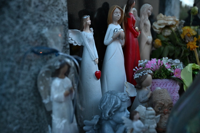 Hrobeček Aničky Slováčkové na Vinohradském hřbitově.