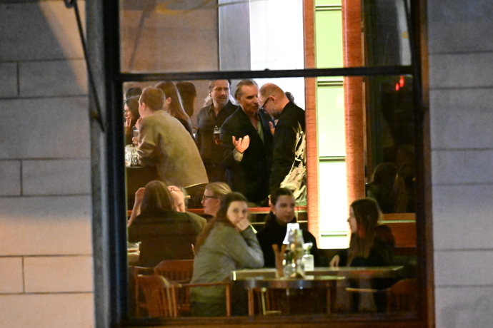 Jiří Macháček na party Ani Geislerové. 