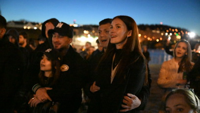FOTO: Tomáš Le Sy a Denisa Ryndová si zazpívali Míny písničku se všemi přítomnými.