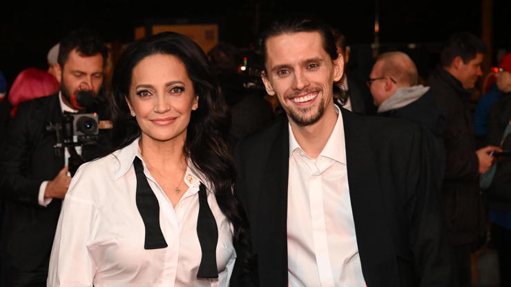 Lucie Bílá dorazila v doprovodu syna Filipa. 