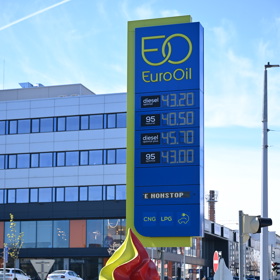 I Euroil, ale reagoval na vývoj trhu. Ještě včera byla cena nižší.
