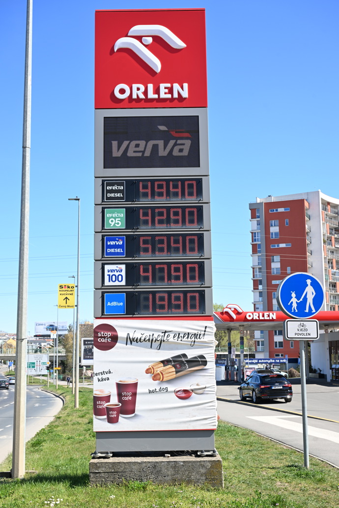 Na čerpací stanici Prim vyjde diesel na 49.40 korun.