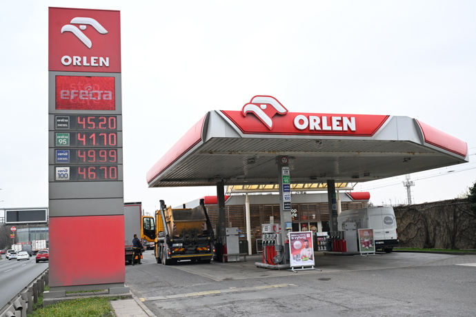 Na čerpací stanici Orlen vyjde diesel na 45.20 korun.