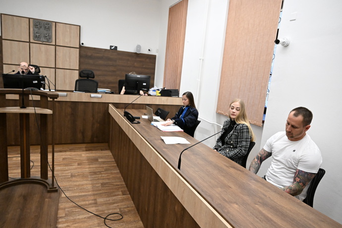 Mercedes Treyová a Vladislav Trejbal u soudu. 