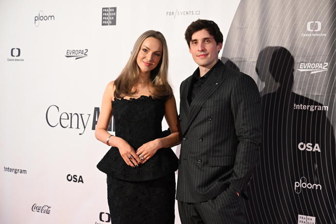 Čestmír Strakatý s partnerkou.