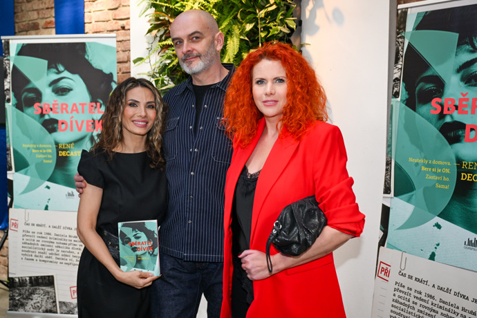 René Decastelo se svými bývalými manželkami Evou Decastelo a Štěpánkou Decastelo.