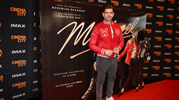 Petr Vojnar na premiéře filmu Michael. 