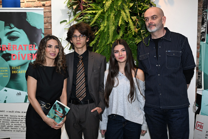 René Decastelo se svými dětmi a ex manželkou.