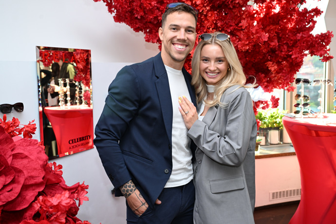 Denisa Valová s manželem Kryštofem Novákem na oslavě 30. narozenin Relaxu.