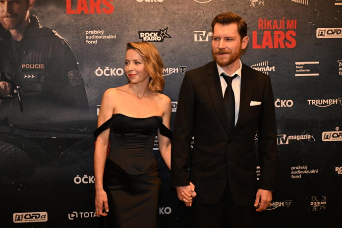 David Švehlík a Vendula Švehlíková na premiéře filmu Říkají mi Lars.