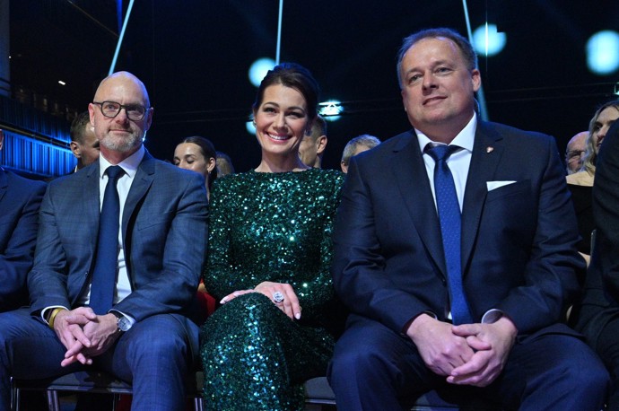 Jana Doleželová přišla na Fotbalistu roku se svým expartnerem.