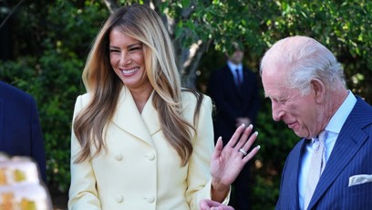 FOTO: Melania Trump se usmívala.