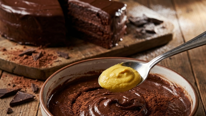 Hořčice v čokoládovém těstě: Tajný trik, který zvýrazní chuť kakaa