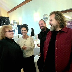 Iva Hüttnerová a Josef Maršálek na narozeninové i svatební oslavě Lucie Bílé. 