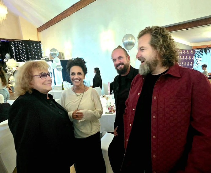 Iva Hüttnerová a Josef Maršálek na narozeninové i svatební oslavě Lucie Bílé. 