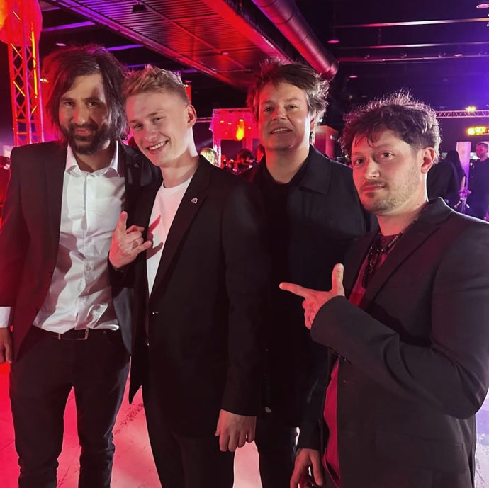 Kapela si slavnostní večer Ceny Anděl pořádně užívala. 