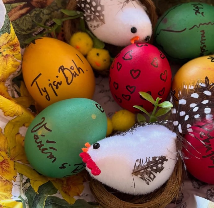 Roman Holý zveřejnil kraslice od Terezy Černochové.