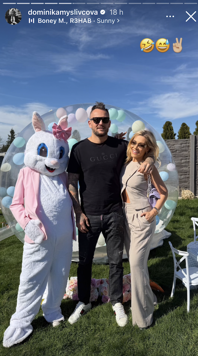 Dominika Myslivcová prožila velikonoční svátky s partnerem a rodinou.