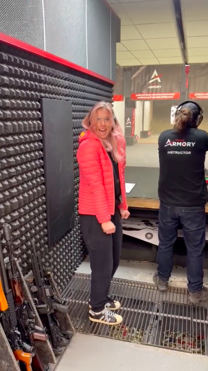 Očividně z toho měla radost.