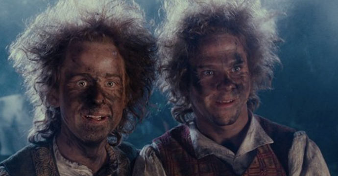 Billy Boyd a Dominic Monaghan ve filmu Pán prstenů.